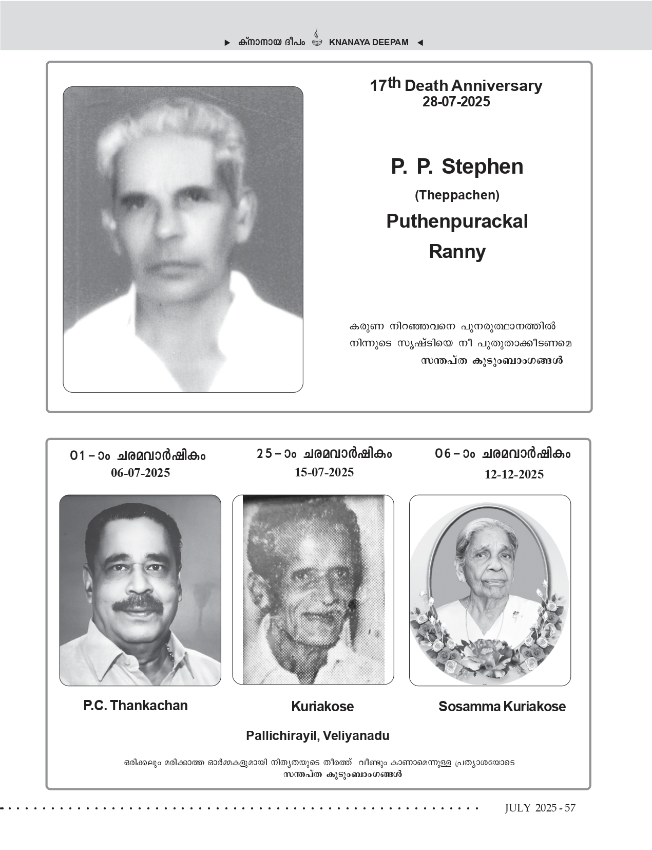 Death Anniversaries